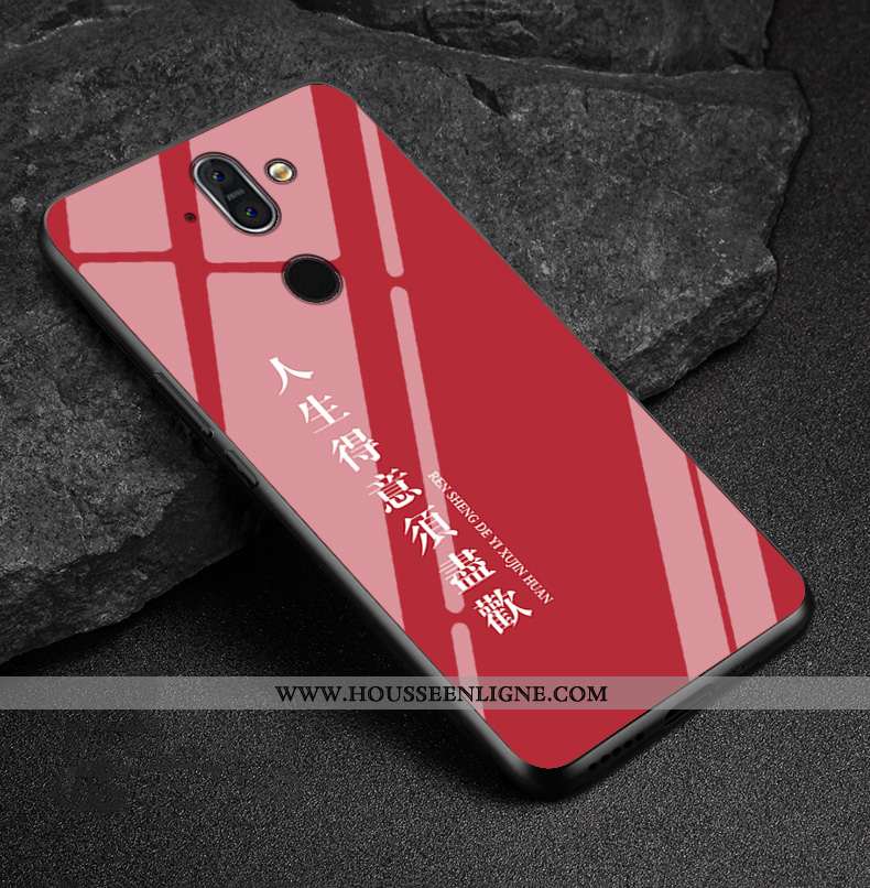 Coque Nokia 8 Sirocco Charmant Protection Délavé En Daim Incassable Vert Étui Verre Verte