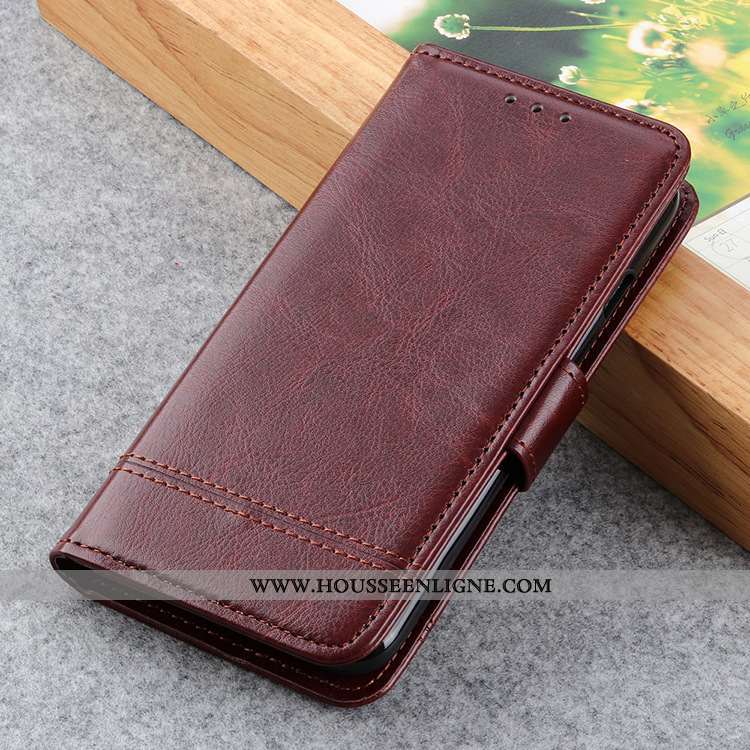Coque Nokia 9 Pureview Modèle Fleurie Pu Étui Téléphone Portable Vin Rouge Bordeaux