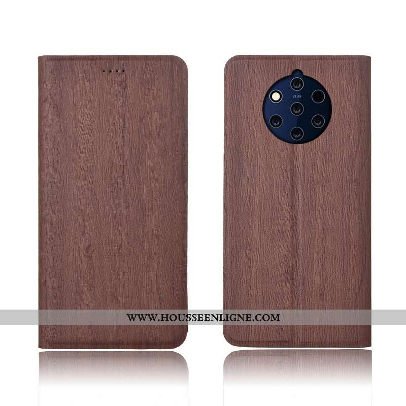 Coque Nokia 9 Pureview Protection Cuir Rose Téléphone Portable Incassable Silicone Modèle Fleurie