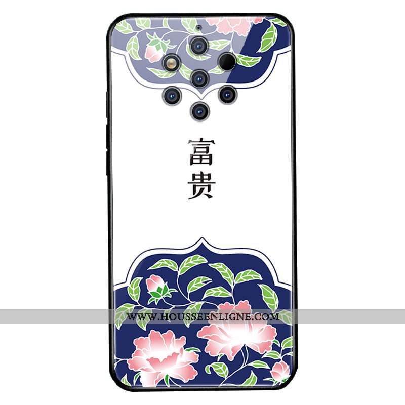 Coque Nokia 9 Pureview Verre Protection Blanc Téléphone Portable Étui Blanche