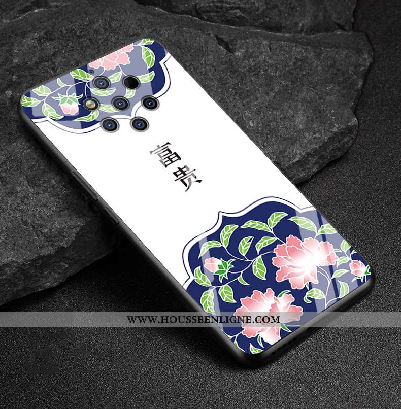 Coque Nokia 9 Pureview Verre Protection Blanc Téléphone Portable Étui Blanche