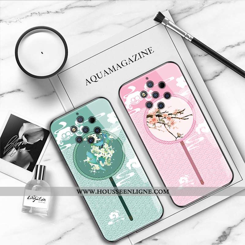 Coque Nokia 9 Pureview Verre Protection Blanc Téléphone Portable Étui Blanche