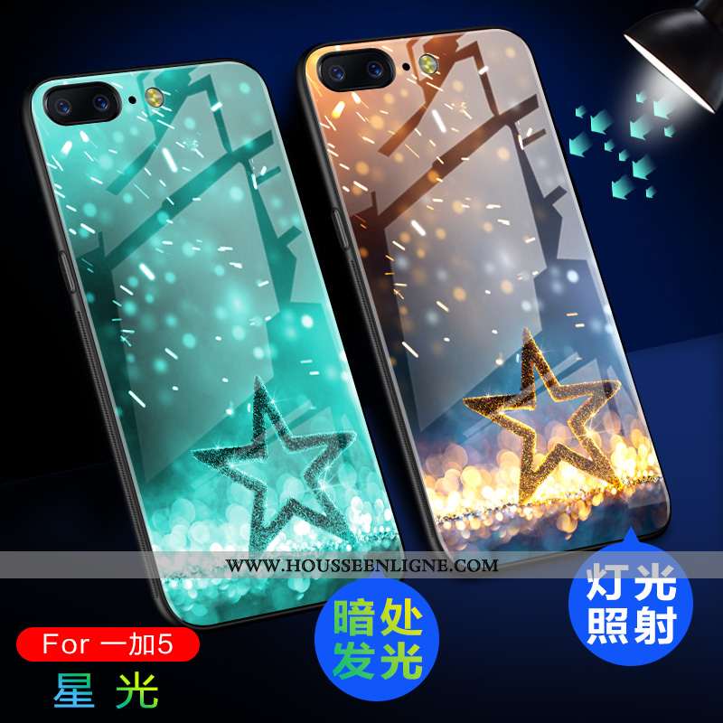 Coque Oneplus 5 Personnalité Créatif Légère Tout Compris Fluide Doux Étui Téléphone Portable Bleu Fo