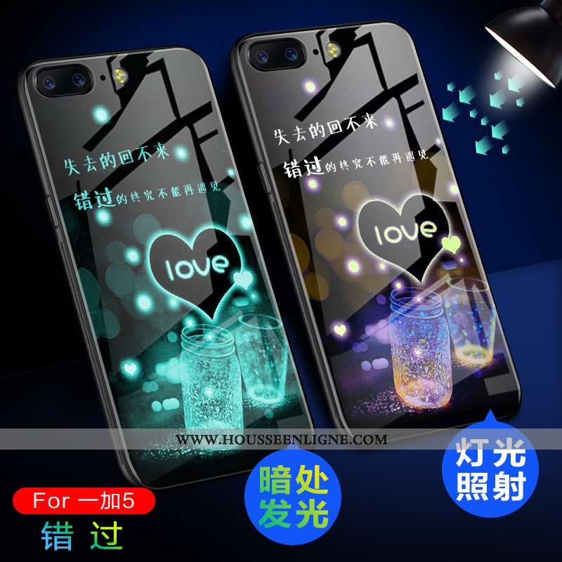 Coque Oneplus 5 Personnalité Créatif Légère Tout Compris Fluide Doux Étui Téléphone Portable Bleu Fo