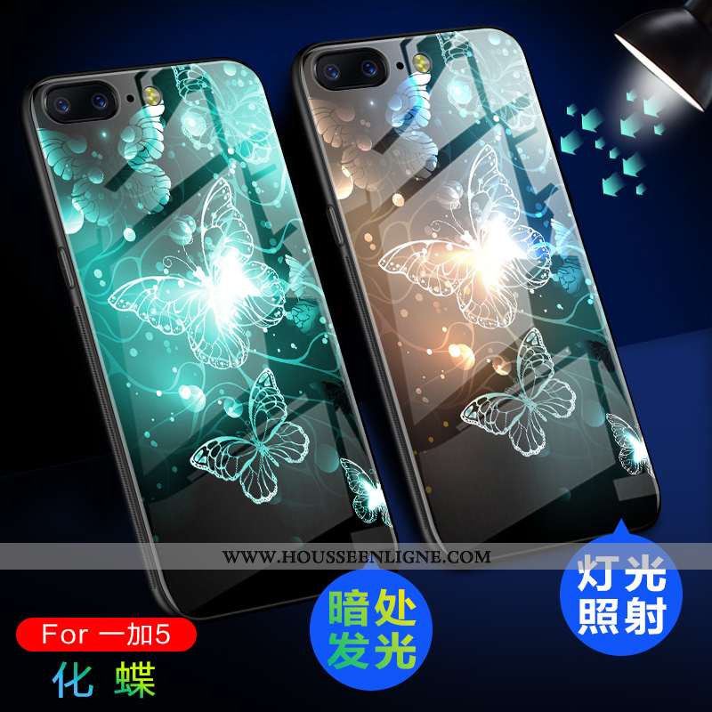 Coque Oneplus 5 Personnalité Créatif Légère Tout Compris Fluide Doux Étui Téléphone Portable Bleu Fo