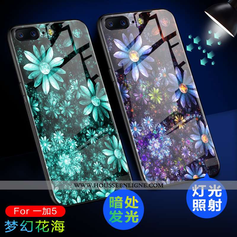 Coque Oneplus 5 Personnalité Créatif Légère Tout Compris Fluide Doux Étui Téléphone Portable Bleu Fo