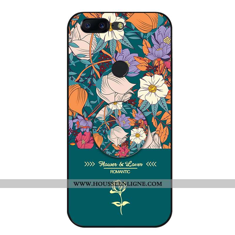 Coque Oneplus 5 Personnalité Créatif Étui Support Simple Incassable Verte