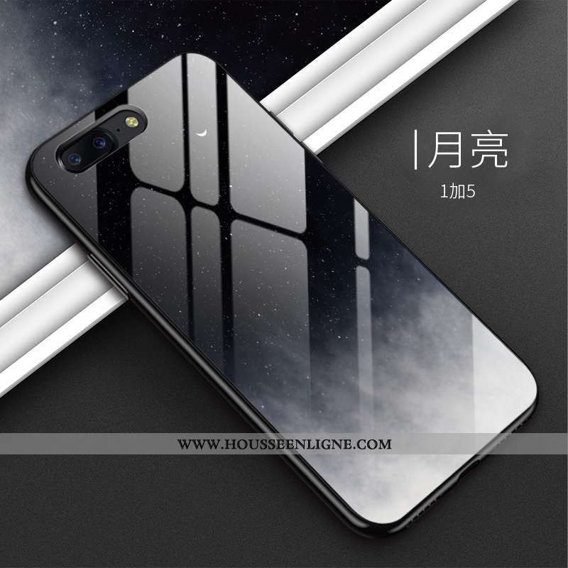 Coque Oneplus 5 Protection Verre Difficile Incassable Simple Rose