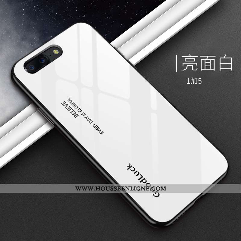 Coque Oneplus 5 Protection Verre Difficile Incassable Simple Rose