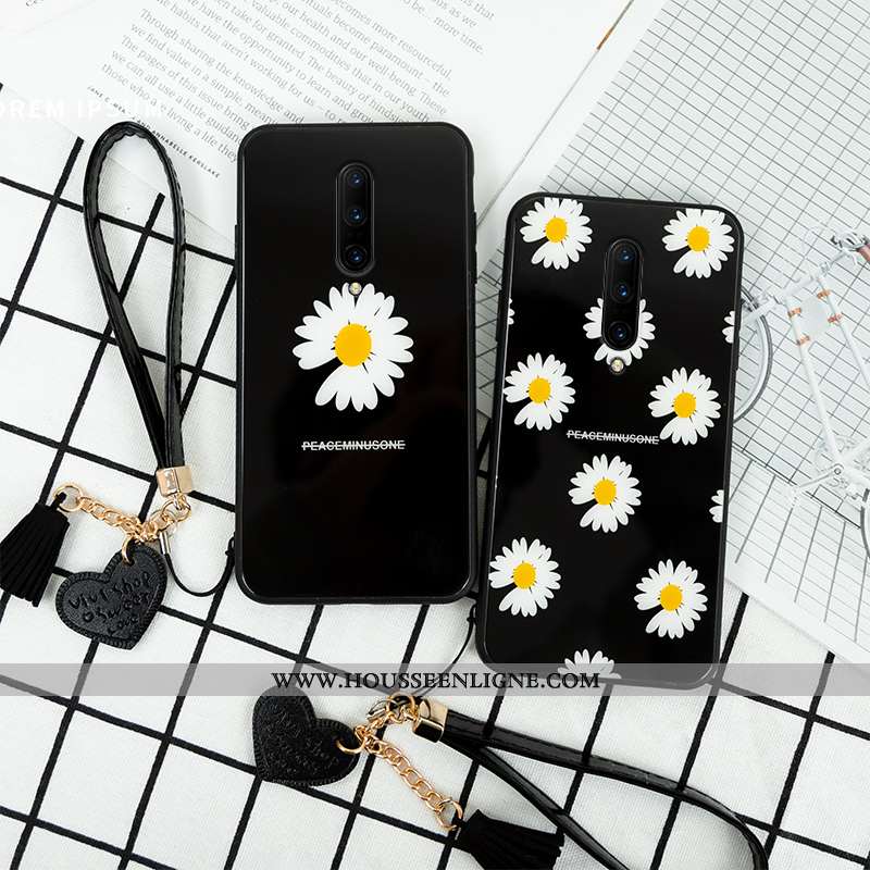 Coque Oneplus 5 Verre Tendance Vent Simple Protection Étui Noir