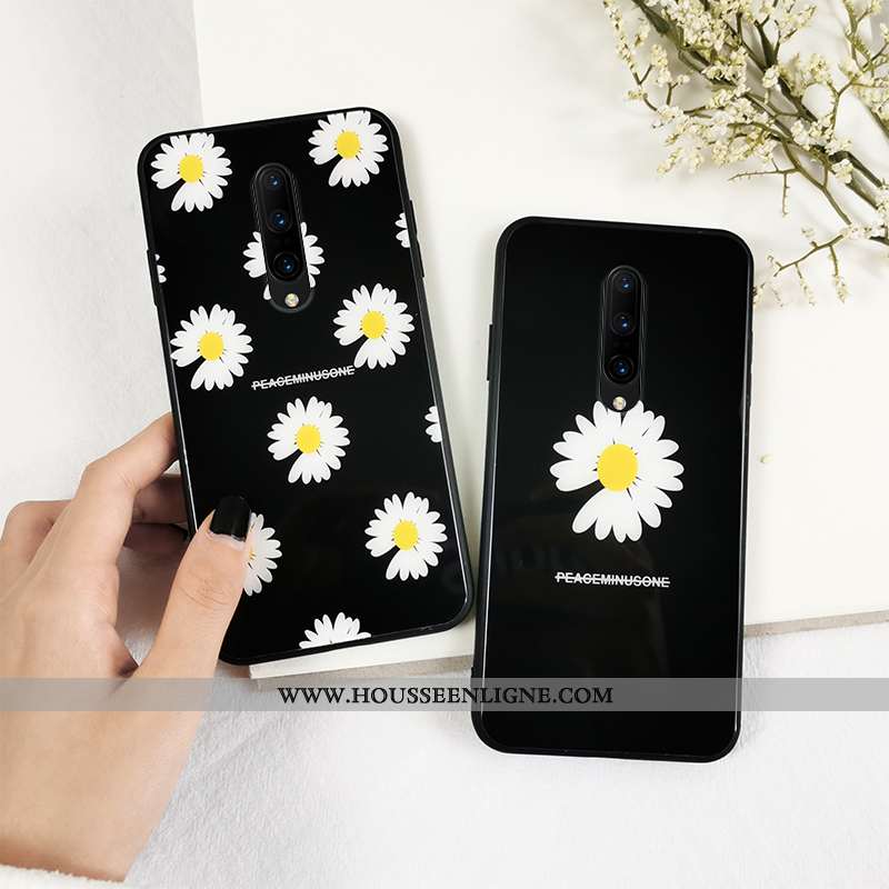 Coque Oneplus 5 Verre Tendance Vent Simple Protection Étui Noir