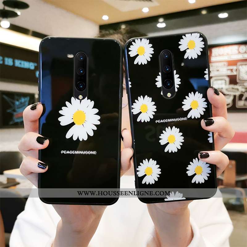 Coque Oneplus 5 Verre Tendance Vent Simple Protection Étui Noir