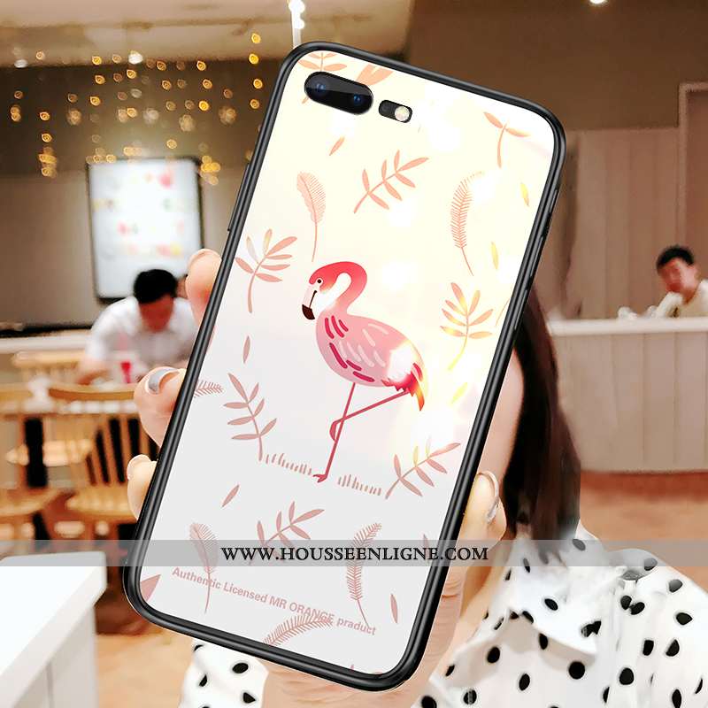 Coque Oneplus 5 Verre Tendance Étui Téléphone Portable Rose