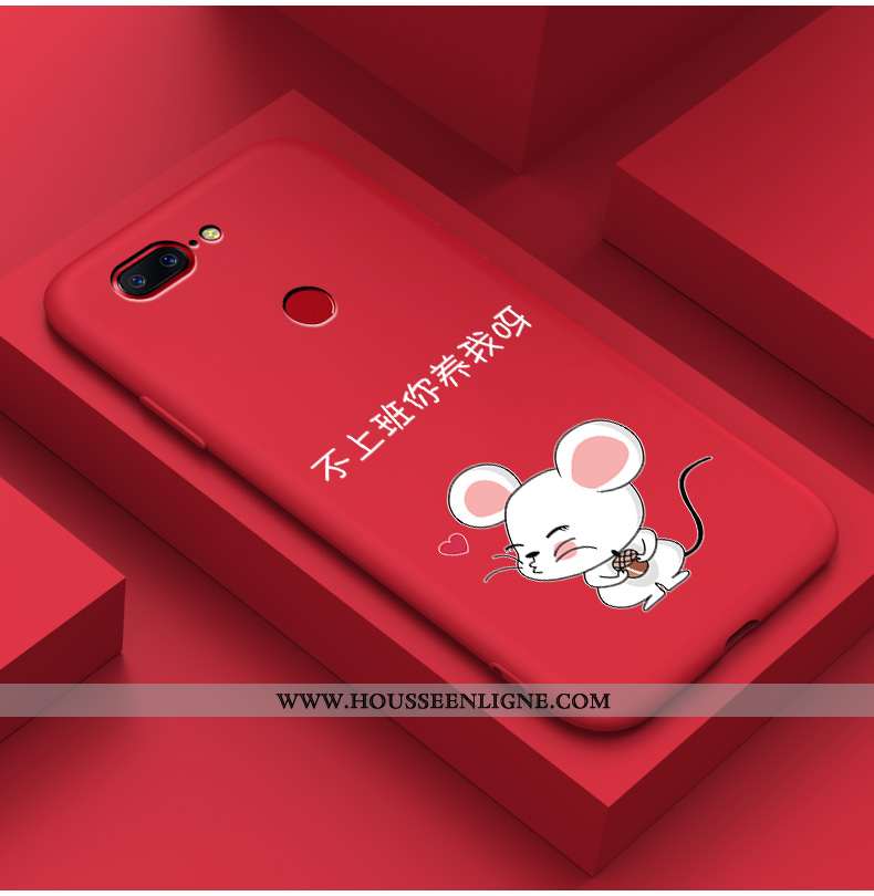 Coque Oneplus 5t Fluide Doux Charmant Légère Étui Incassable Légères Rouge