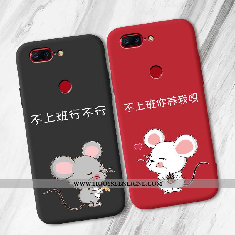 Coque Oneplus 5t Fluide Doux Charmant Légère Étui Incassable Légères Rouge