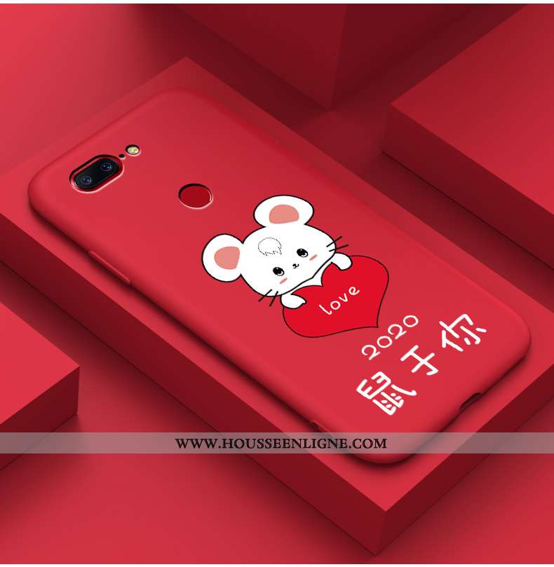 Coque Oneplus 5t Fluide Doux Charmant Légère Étui Incassable Légères Rouge