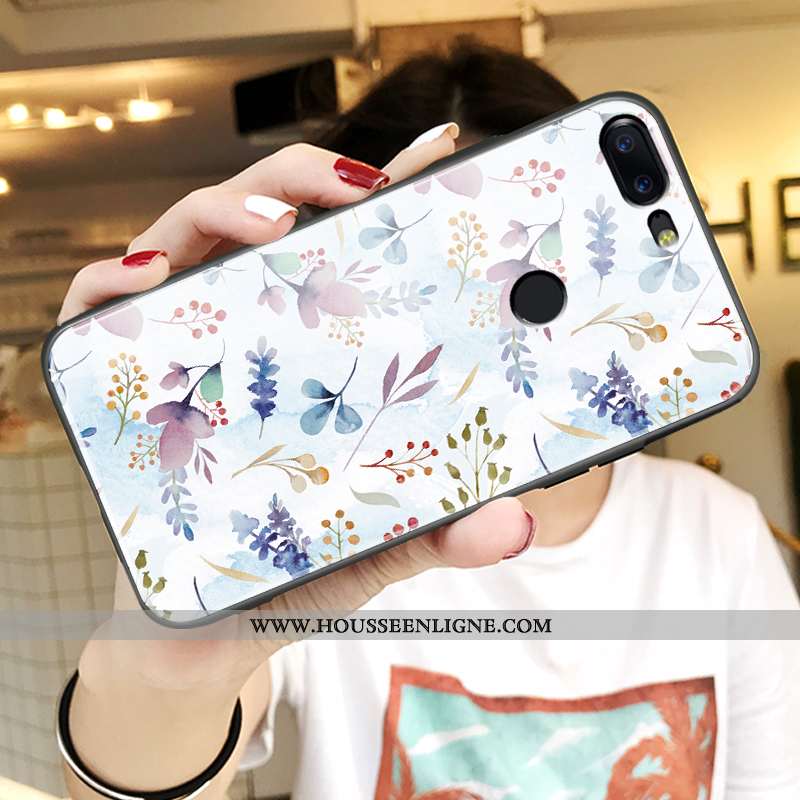 Coque Oneplus 5t Fluide Doux Silicone Miroir Net Rouge Ultra Blanc Amoureux Blanche