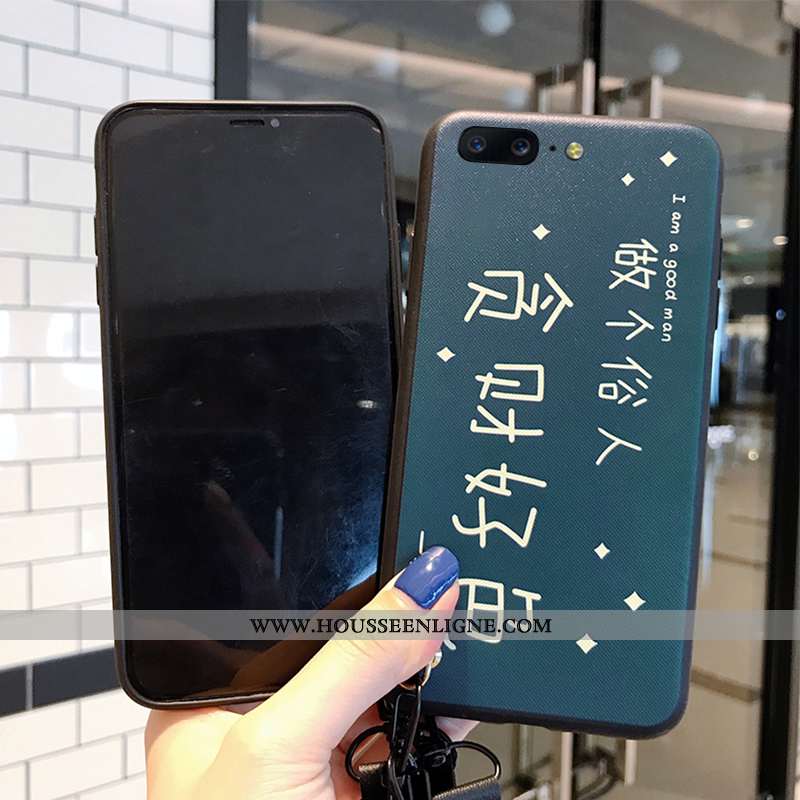 Coque Oneplus 5t Fluide Doux Silicone Personnalité Bleu Incassable Tout Compris