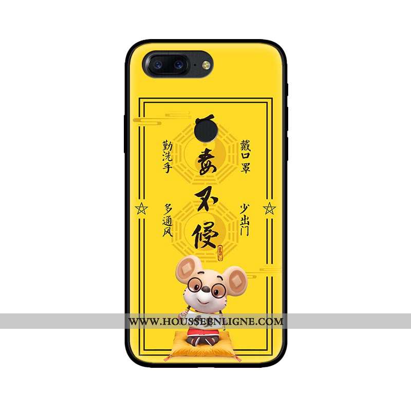 Coque Oneplus 5t Fluide Doux Silicone Téléphone Portable Protection Étui Tendance Tout Compris Jaune