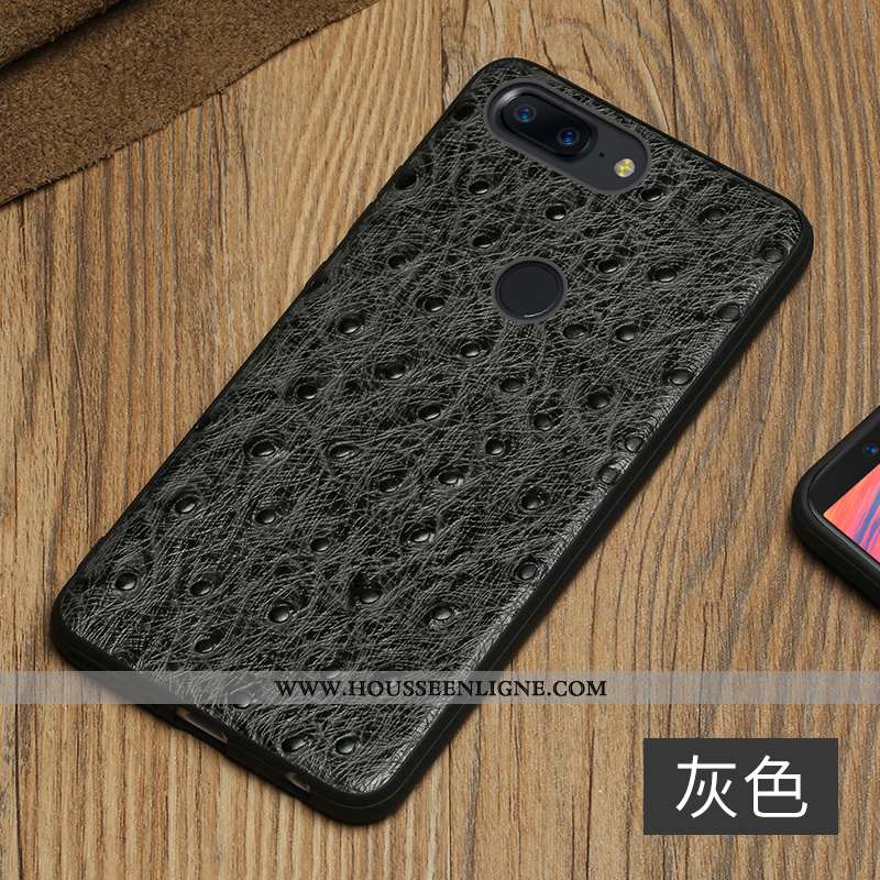 Coque Oneplus 5t Personnalité Créatif Cuir Tendance Qualité Luxe Business Marron
