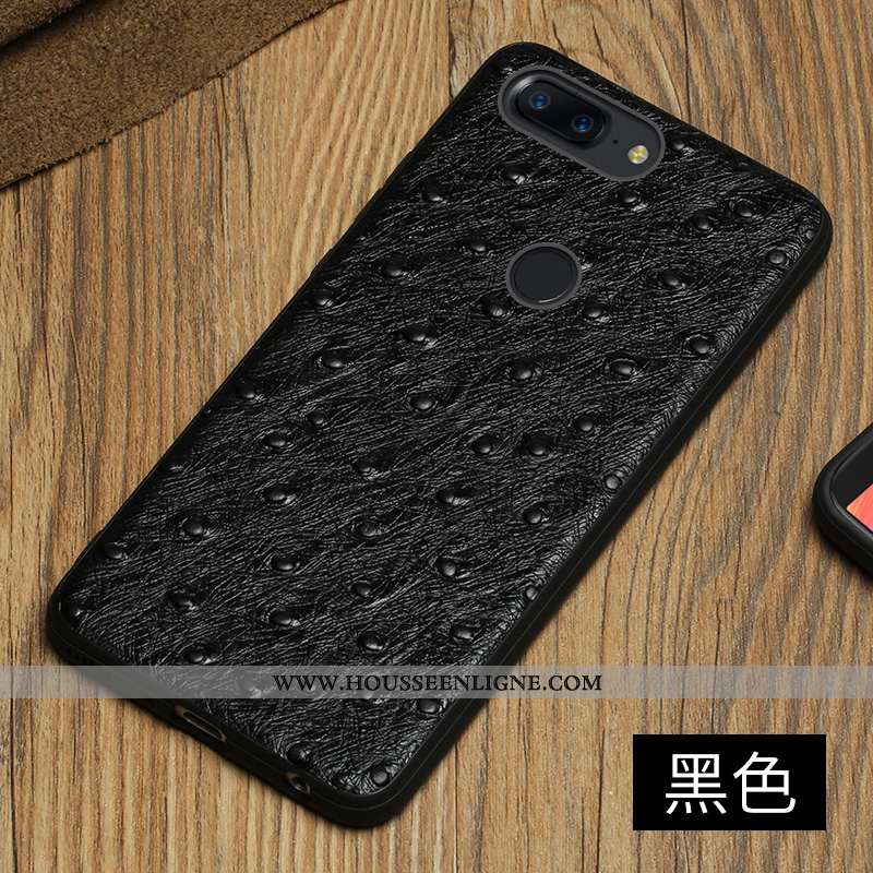 Coque Oneplus 5t Personnalité Créatif Cuir Tendance Qualité Luxe Business Marron