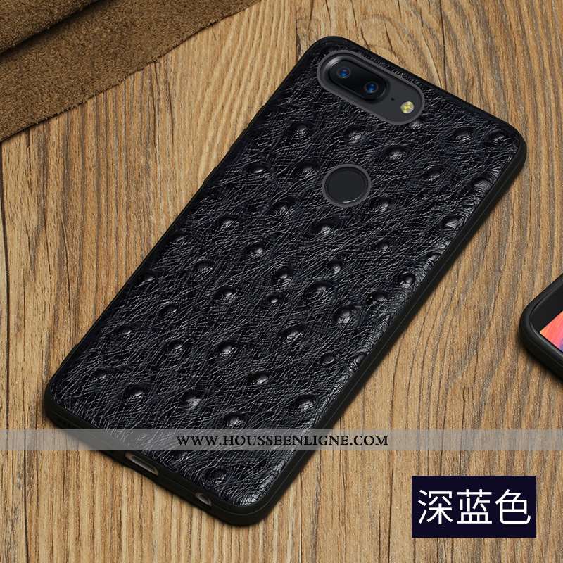 Coque Oneplus 5t Personnalité Créatif Cuir Tendance Qualité Luxe Business Marron
