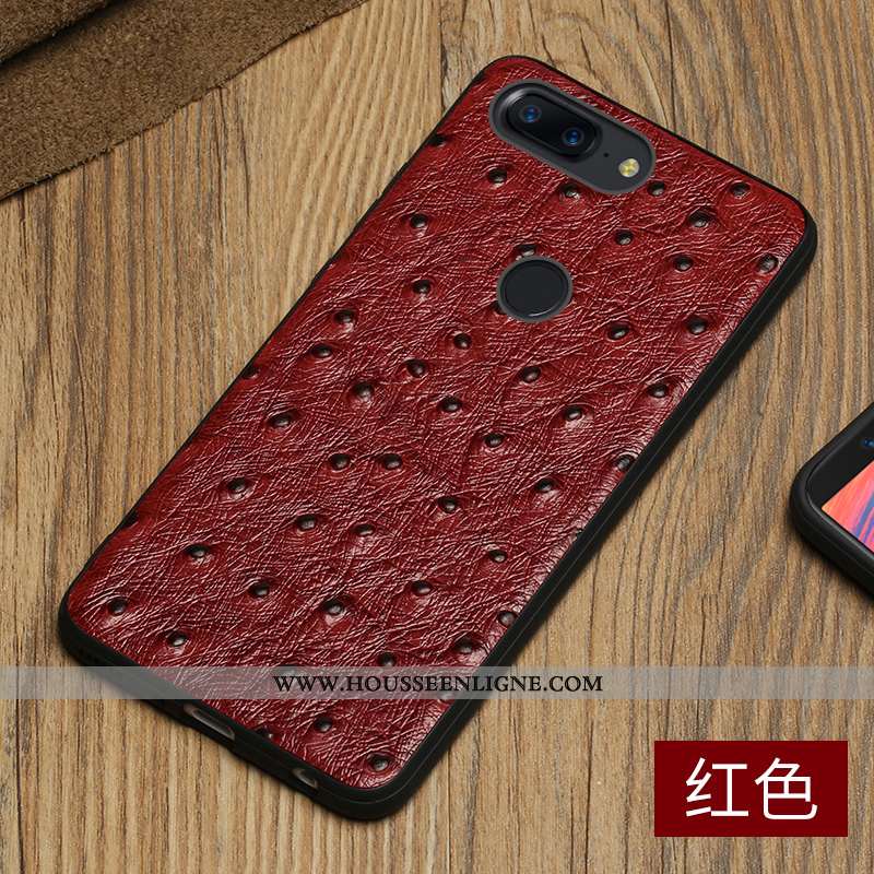 Coque Oneplus 5t Personnalité Créatif Cuir Tendance Qualité Luxe Business Marron