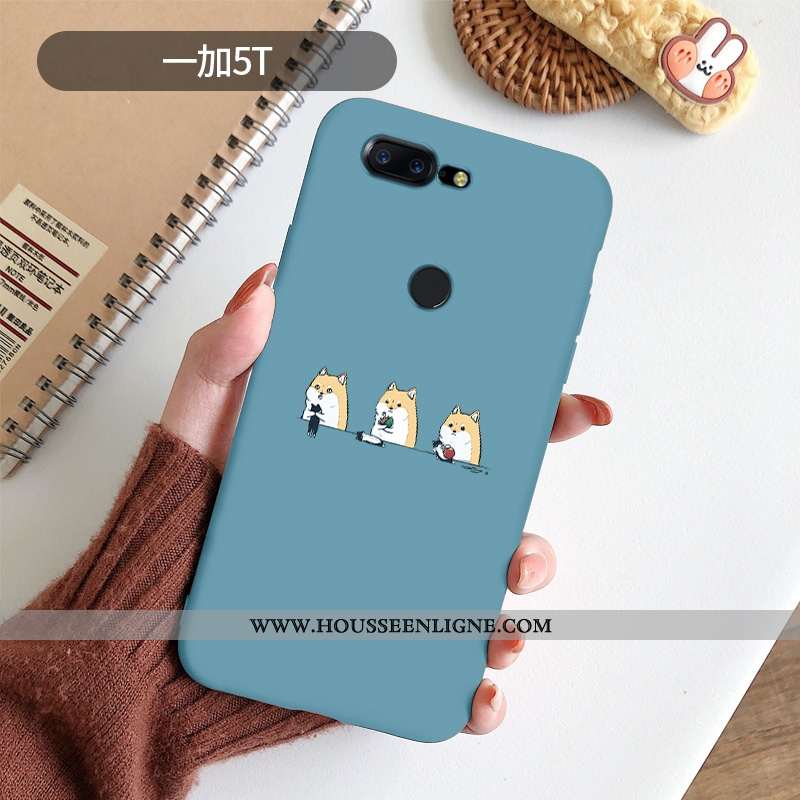 Coque Oneplus 5t Silicone Protection Amoureux Rose Dessin Animé Téléphone Portable