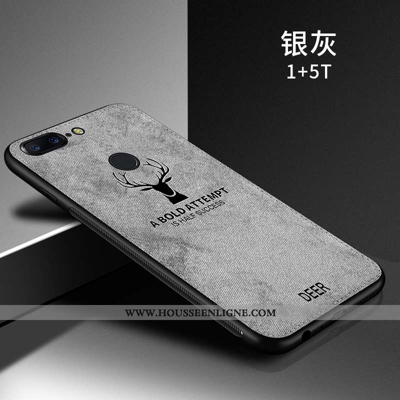Coque Oneplus 5t Silicone Protection Tendance Bleu Délavé En Daim Personnalité