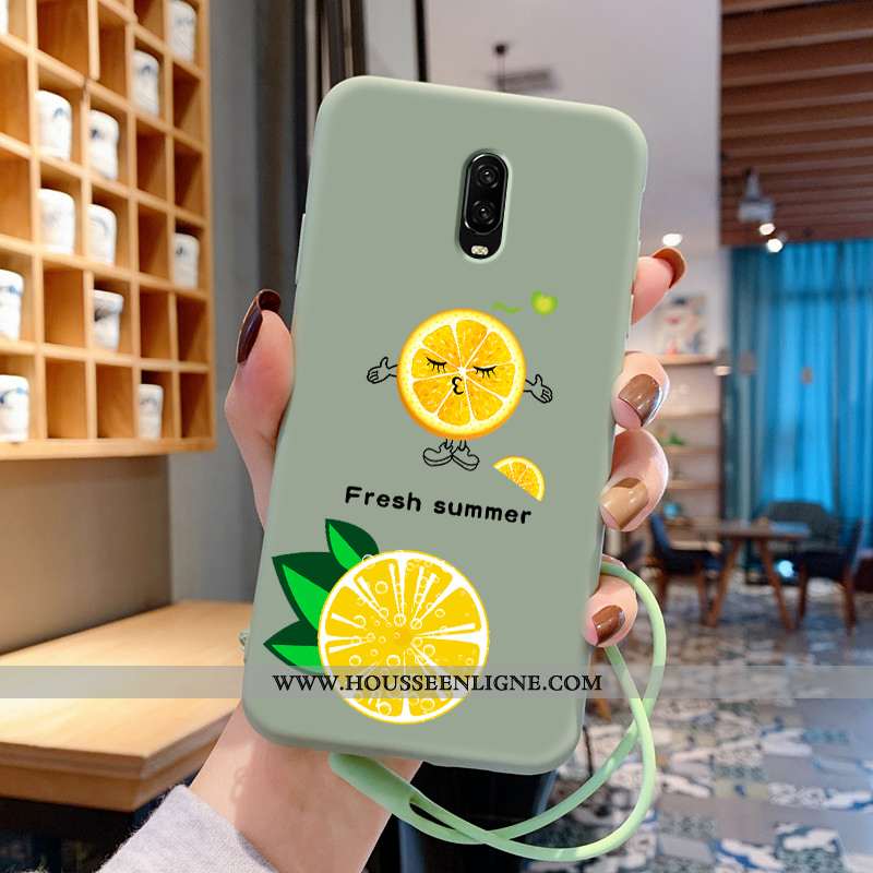 Coque Oneplus 6 Créatif Dessin Animé Téléphone Portable Légère Charmant Fluide Doux Net Rouge Jaune