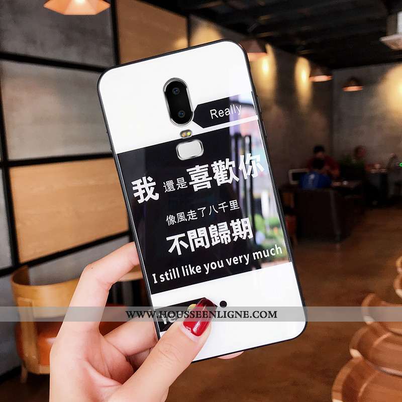 Coque Oneplus 6 Fluide Doux Silicone Téléphone Portable Personnalité Amoureux Protection Verre Orang