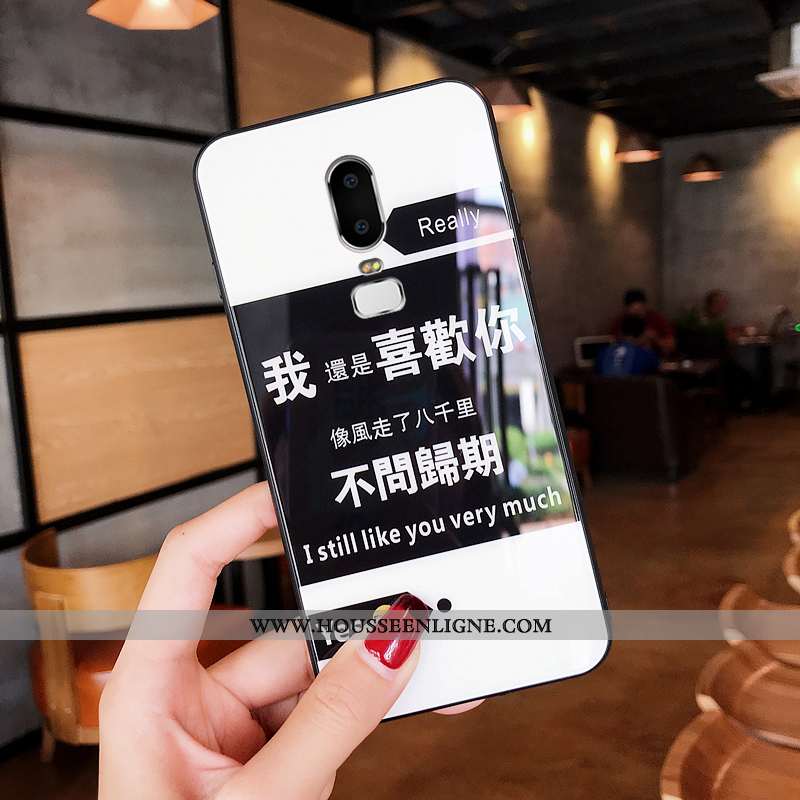 Coque Oneplus 6 Fluide Doux Silicone Téléphone Portable Personnalité Amoureux Protection Verre Orang
