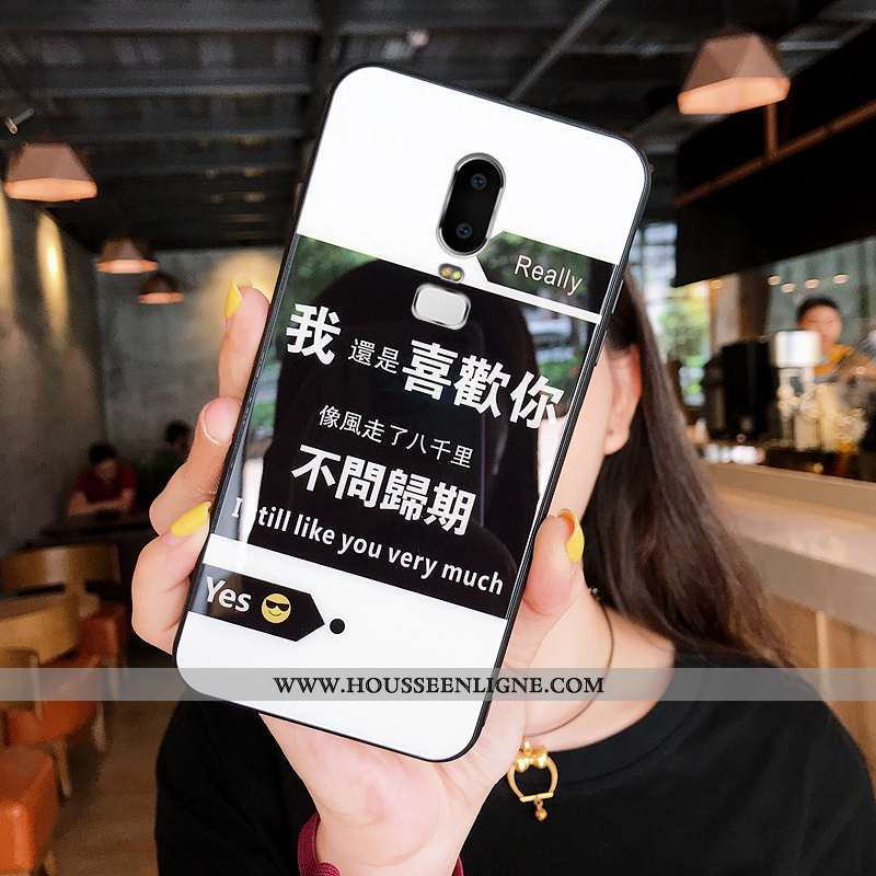Coque Oneplus 6 Fluide Doux Silicone Téléphone Portable Personnalité Amoureux Protection Verre Orang