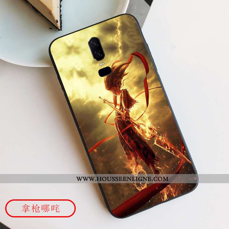 Coque Oneplus 6 Légère Fluide Doux Rouge Étui Charmant Luxe