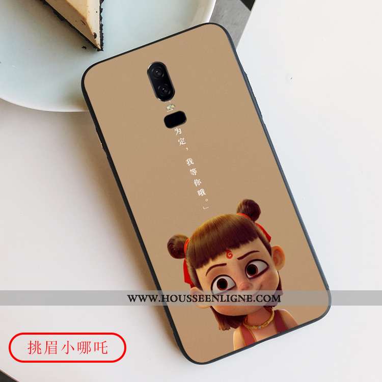 Coque Oneplus 6 Légère Fluide Doux Rouge Étui Charmant Luxe