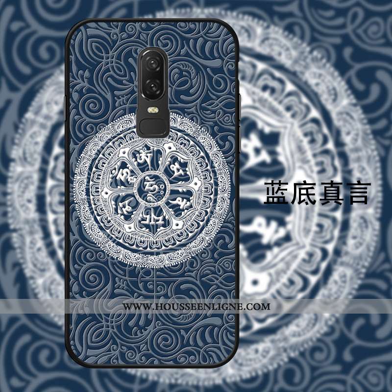 Coque Oneplus 6 Ornements Suspendus Fluide Doux Protection Téléphone Portable Délavé En Daim Étui No