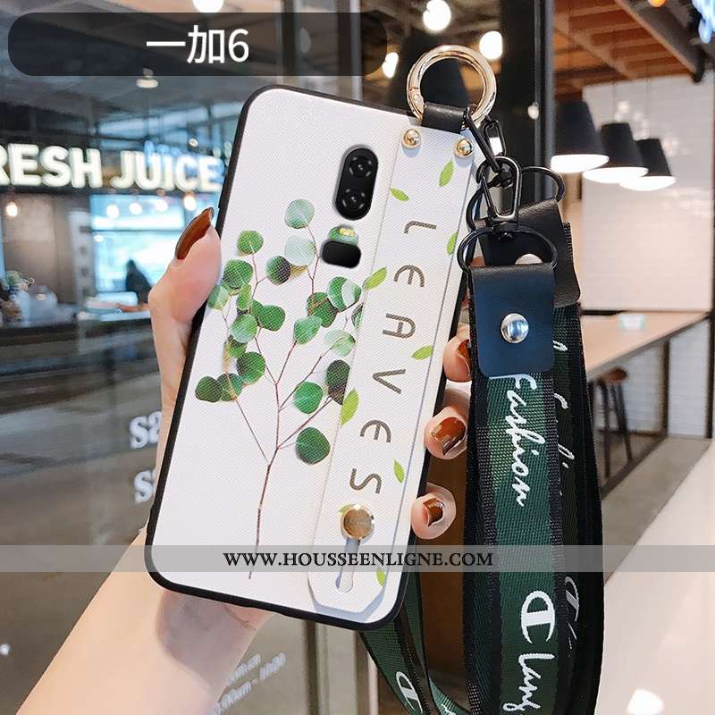 Coque Oneplus 6 Ornements Suspendus Personnalité Ultra Blanc Fluide Doux Style Chinois Incassable Bl