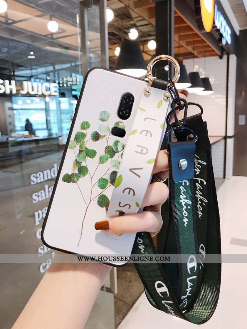 Coque Oneplus 6 Ornements Suspendus Personnalité Ultra Blanc Fluide Doux Style Chinois Incassable Bl