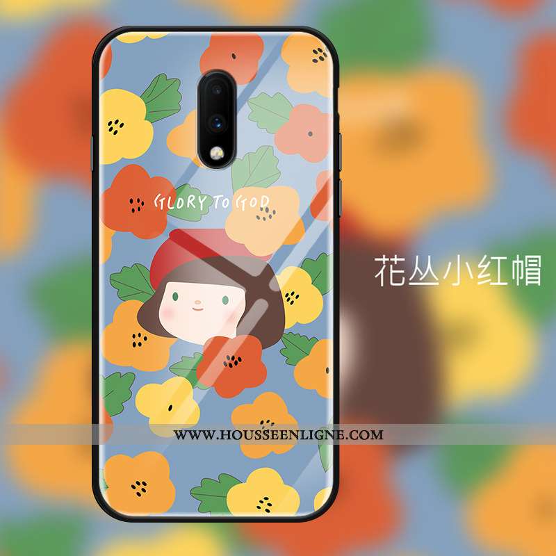 Coque Oneplus 6 Protection Verre Tendance Téléphone Portable Multicolore Petit Coloré