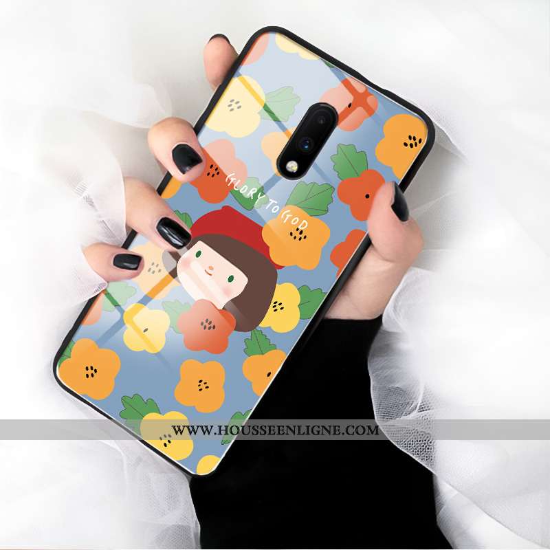 Coque Oneplus 6 Protection Verre Tendance Téléphone Portable Multicolore Petit Coloré