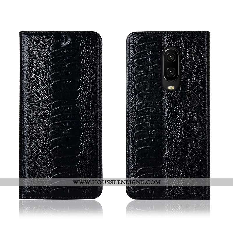 Coque Oneplus 6t Cuir Fluide Doux Nouveau Tout Compris Rouge Étui