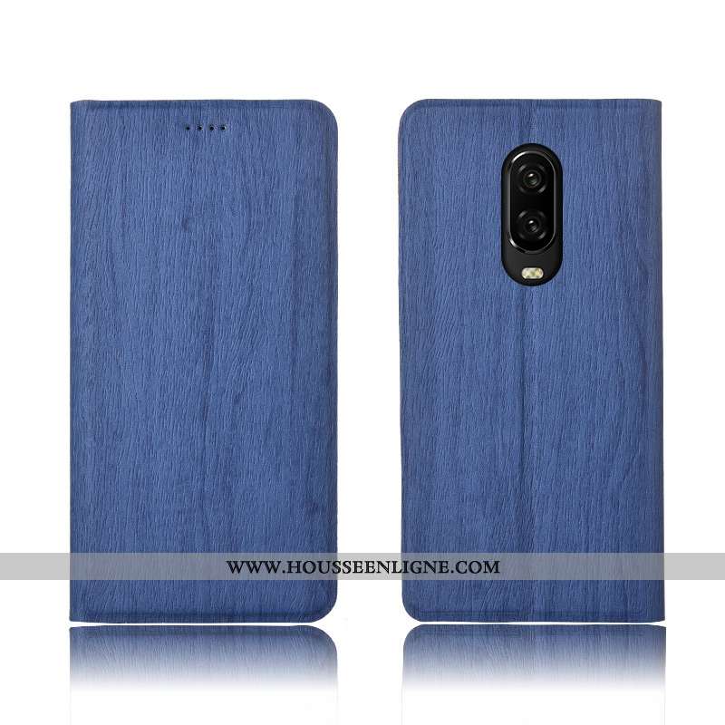 Coque Oneplus 6t Modèle Fleurie Fluide Doux Téléphone Portable Nouveau Incassable Cuir Clamshell Ble