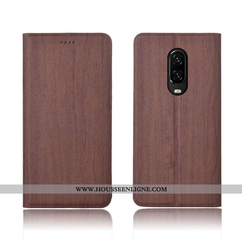 Coque Oneplus 6t Modèle Fleurie Fluide Doux Téléphone Portable Nouveau Incassable Cuir Clamshell Ble