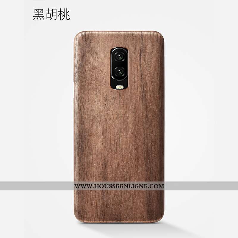 Coque Oneplus 6t Protection Délavé En Daim Qualité Ultra Légère Kaki En Bois Khaki
