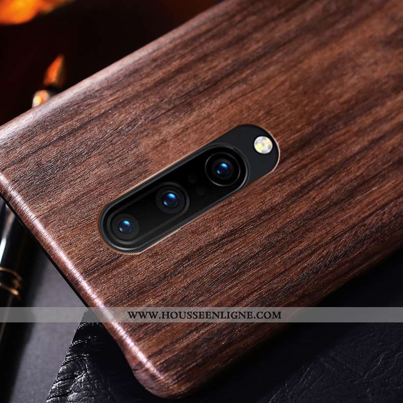 Coque Oneplus 6t Protection Délavé En Daim Qualité Ultra Légère Kaki En Bois Khaki