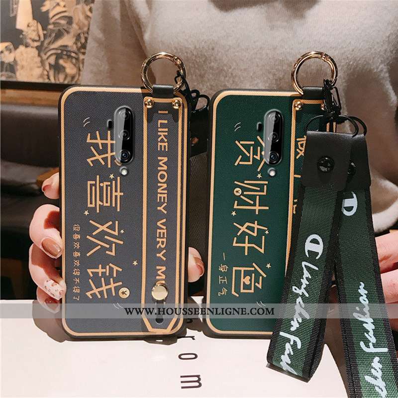 Coque Oneplus 6t Protection Personnalité Tout Compris Mode Vert Support Silicone Gris