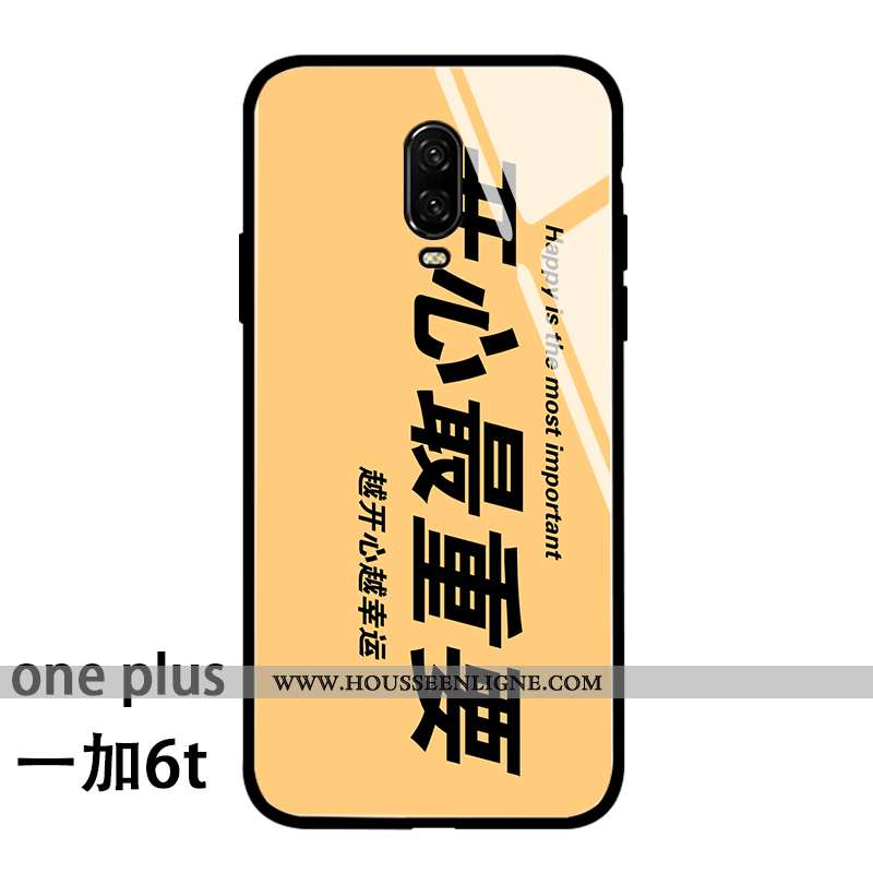 Coque Oneplus 6t Protection Verre Fluide Doux Silicone Étui Tendance Incassable Verte