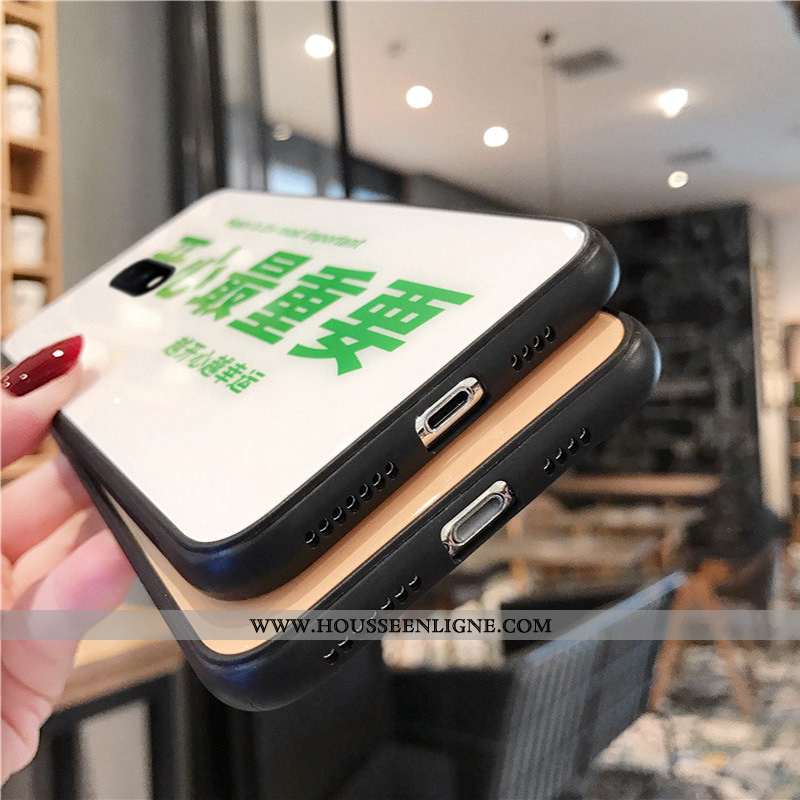 Coque Oneplus 6t Protection Verre Fluide Doux Silicone Étui Tendance Incassable Verte