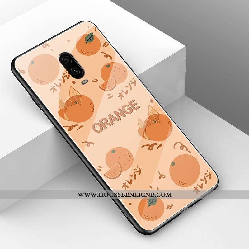 Coque Oneplus 6t Protection Verre Rouge Fluide Doux Mode Animal Charmant