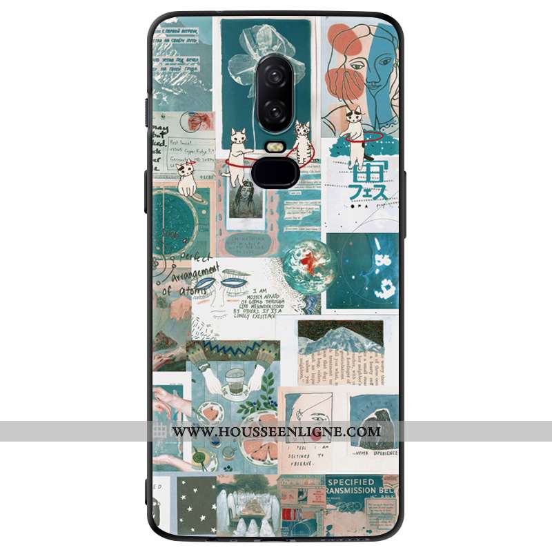 Coque Oneplus 6t Silicone Protection Téléphone Portable Tout Compris Petit Fluide Doux Charmant Vert